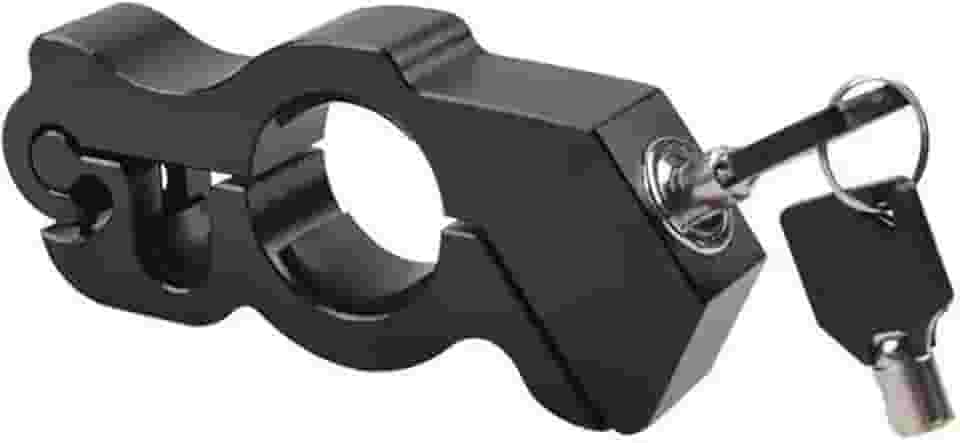 Trava de Guidão Antifurto para Moto – Trava de Segurança Universal para Motocicletas, Scooters, Bicicletas Elétricas e Quadriciclos – Modelo Reforçado em Alumínio (Preto)