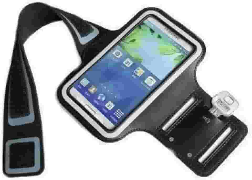 Braçadeira Esportiva para Celular, Neoprene Preto, Ajustável com Tela Touch, para Corrida, Academia, Ciclismo e Treino (preto)