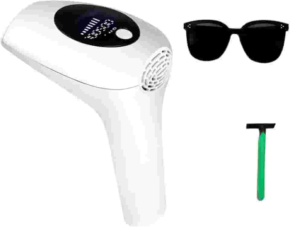 Depilador a Laser IPL Portátil, 900.000 Disparos, Luz Pulsada, Branco