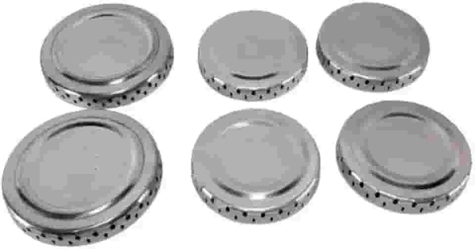 Kit 6 espalhadores Boca de Fogão Atlas Mônaco Alumínio 4 pequenas e 2 grandes