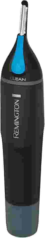 Remington Aparador de nariz, orelha e detalhes NE3855 com tecnologia CLEANBoost para facilitar a lavagem, acessório de pente para aparar sobrancelhas, preto