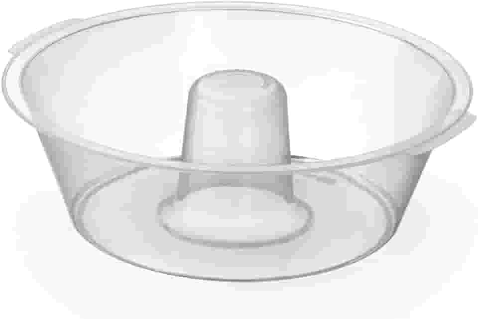 Forma de Pudim Gelatina Manjar Plastico Resistente Microondas Premium Transparente