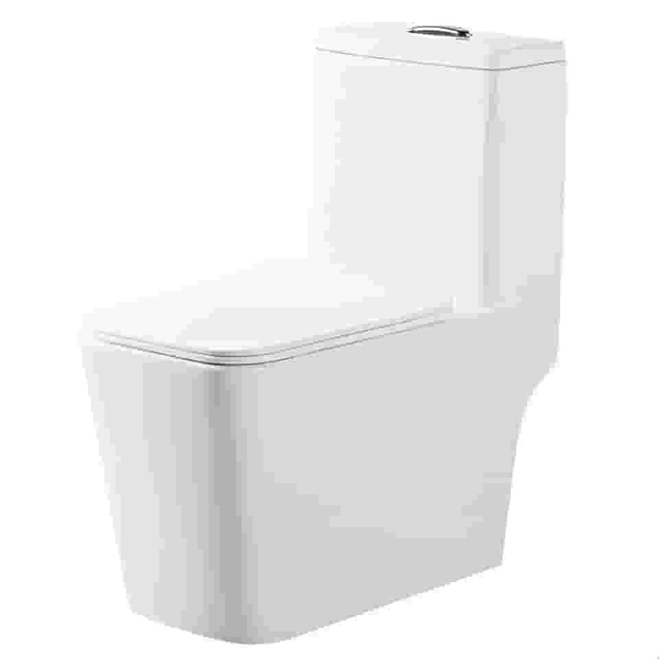 Vaso Sanitário Caixa Acoplada Monobloco Branco SOFTINOX – Descarga Vortex Ciclone, Jato Plus, Duplo Acionamento 3/6L, Assento com Fechamento Suave e Design Quadrado