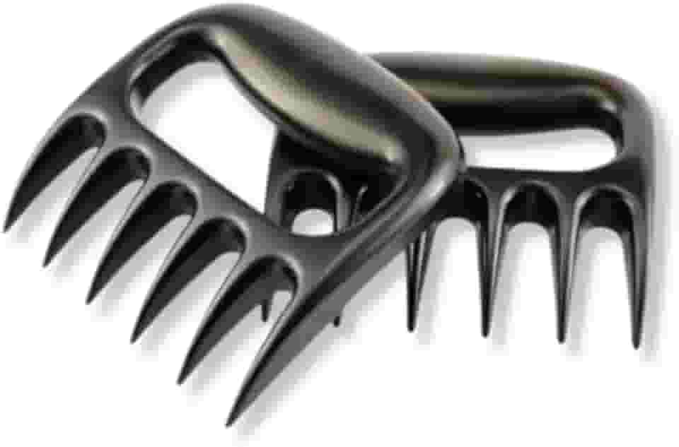 Garras de Carne Pretas BBQ para Desfiar Frango, Porco e Costela – Kit com 2 Peças Reforçadas em Plástico ABS Resistente ao Calor, Estilo Garras de Urso para Churrasco Profissional