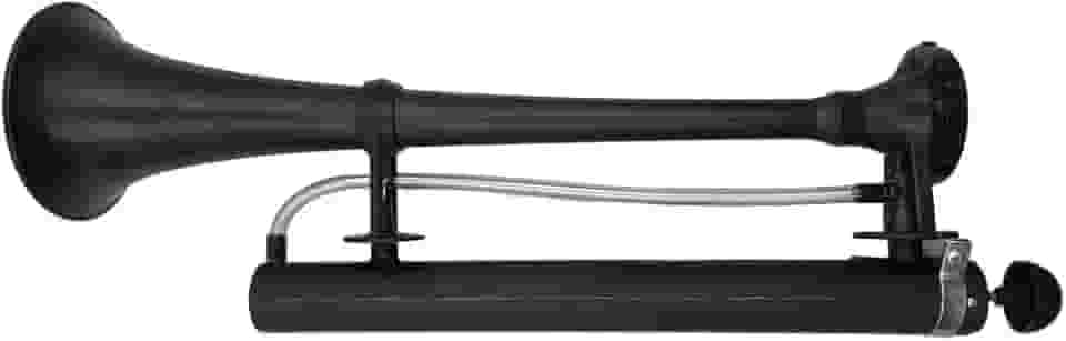 Buzina a Ar Corneta Preto Manual com suporte para Fixação