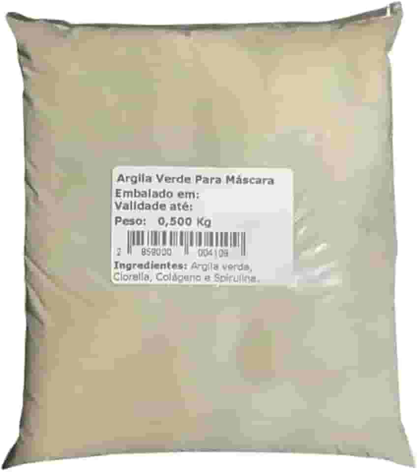 Argila Verde em Pó Para Máscara 500g + Modo de Usar
