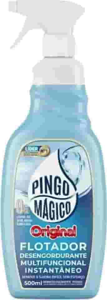 Pingo Mágico Original 1L Flotador Desengordurante Limpeza Pesada Instantânea Multiuso Cozinha