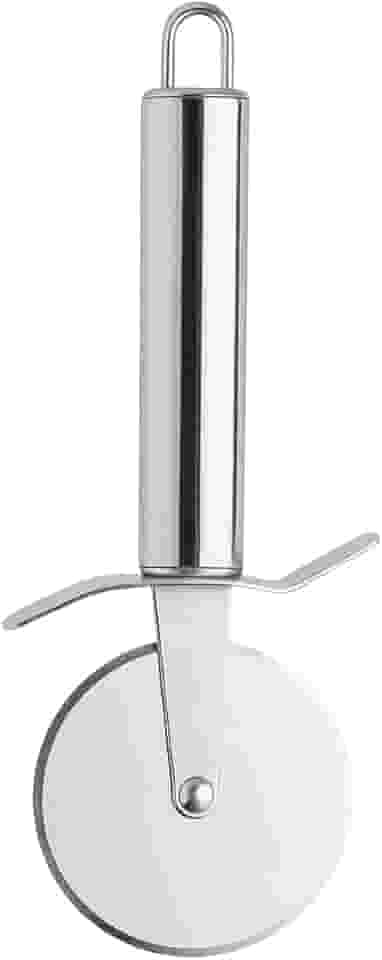 Cortador Faca Carretilha Pizza Massas Cabo Ergonômico Lâmina Profissional Aço Inox 21cm Utensílio Cozinha Premium