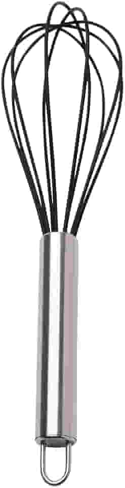 Mimo Style Batedor de Ovos e Massas Fouet, Cabeça de Silicone e Cabo em Inox de Excelente Durabilidade, Para Diversas Receitas, Massas de Bolo, Tortas, Pães, Cremes e Claras em Neve, SN914X B,