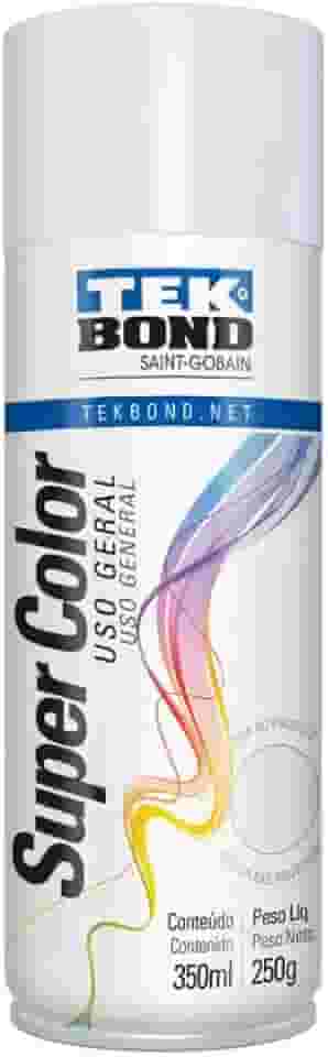 Tinta Spray Branco Brilhante Aerossol TekBond Uso Geral 350ml/250g