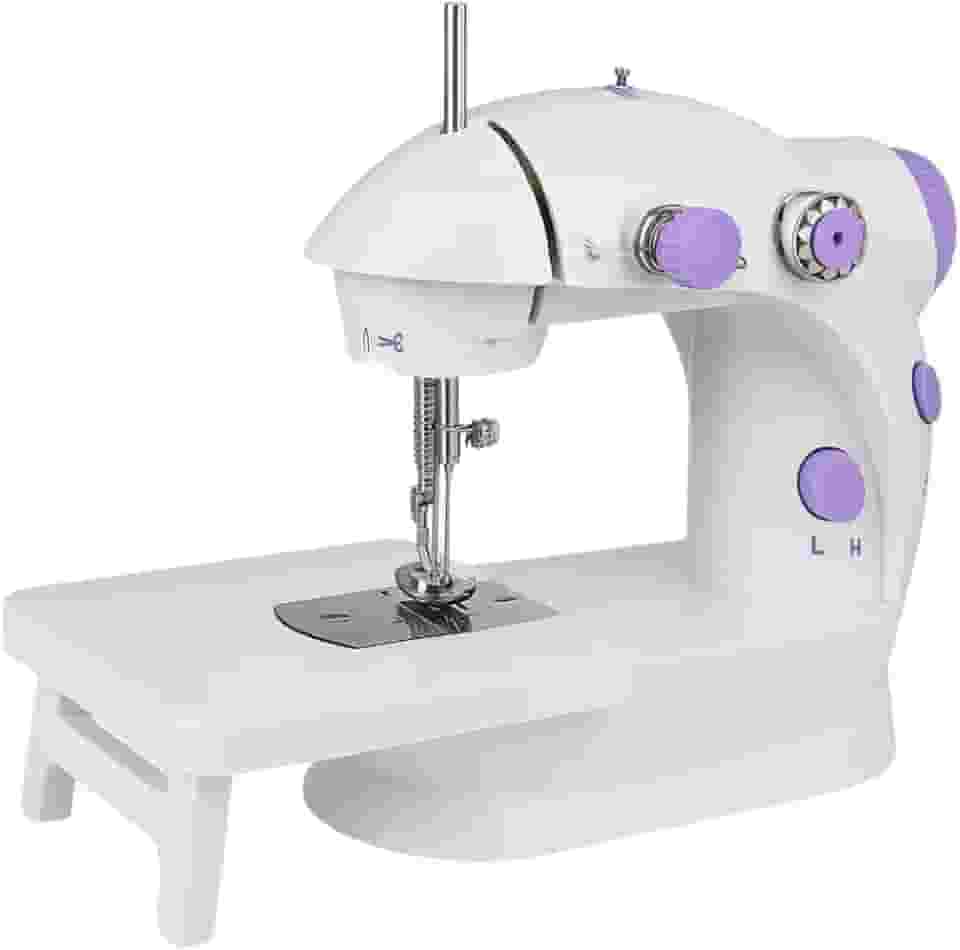 Mini Máquina de Costura Portátil | 2 Velocidades Bivolt com Pedal | Costura Rápida e Precisa