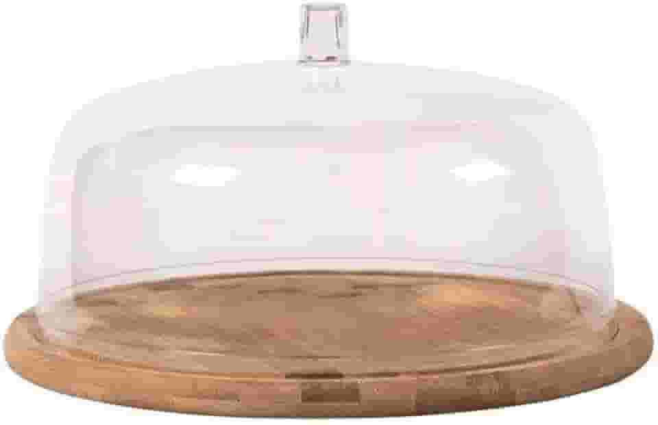 Ou Boleira Plana 27,5cm com Cúpula Transparente Linha Sense