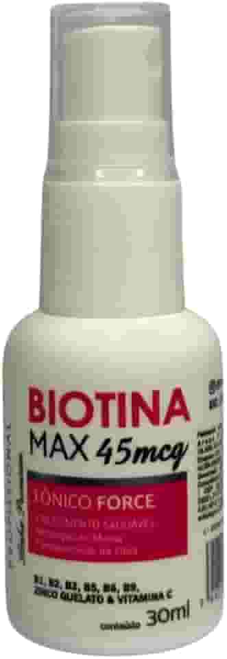 Tônico Force Biotina Max 30ml – Fortalece e Auxilia o Crescimento de Cabelos e Sobrancelhas