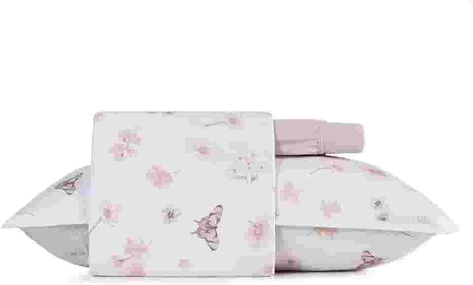 Jogo cama simples 2pc Mundo Kids Malha - Jardim Mágico Composê - Solteiro