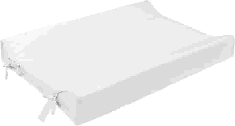 Trocador Americano Bebe Comoda Fralda Com Abas Impermeavel Anatomico Com Capa Plástica Microfibra Macia Branco (65cm x 45cm)