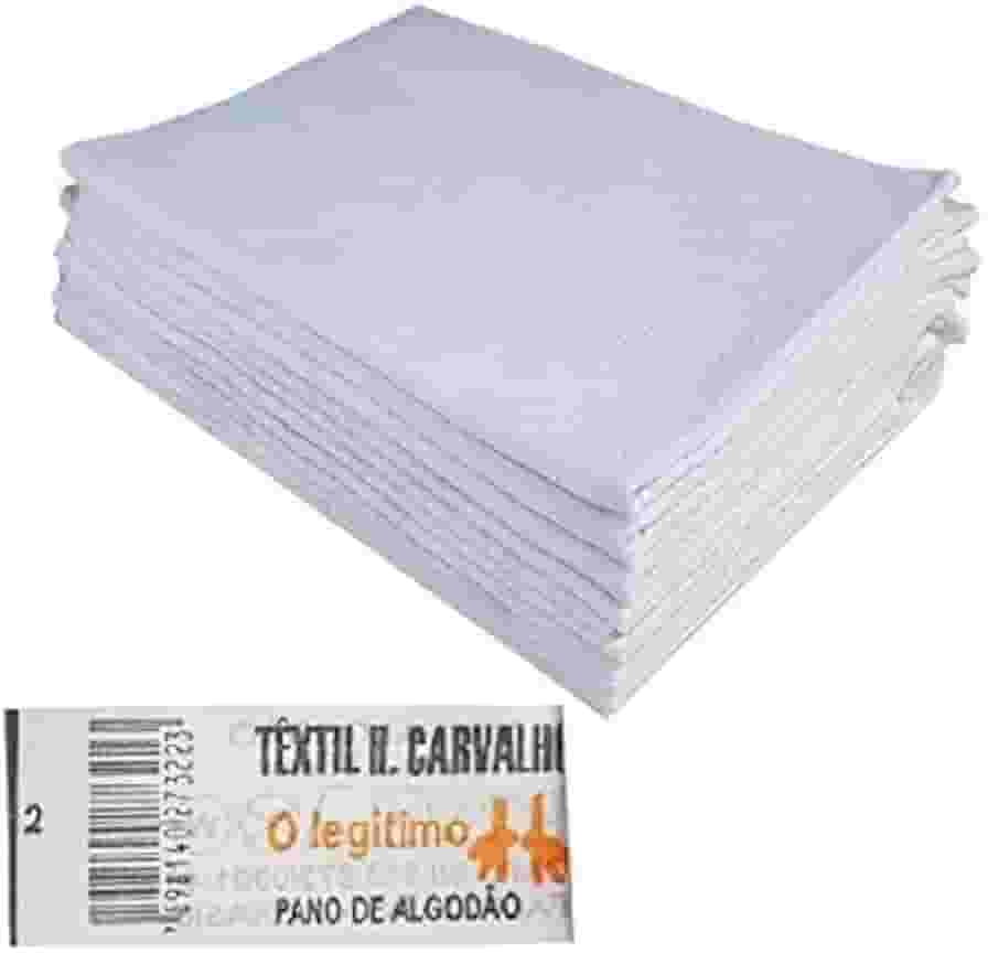 Pano De Prato O Legitimo Branco Kit Com 10 Peças
