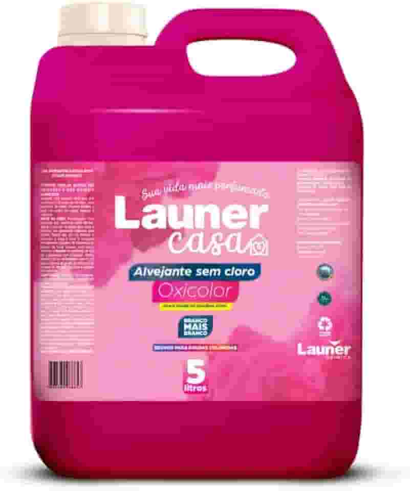 Launer Casa Oxicolor: Alvejante Liquido sem Cloro Tira Manchas Para Roupas Brancas e Coloridas 5L