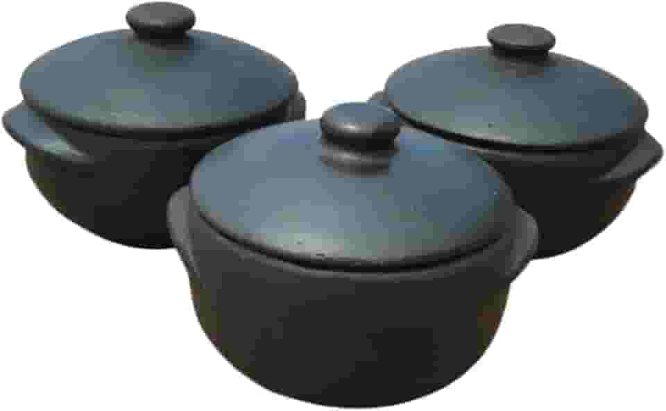 Jogo de Panela de Barro Capixaba 1500ml - Fogão a Lenha e Gás Pratos Tradicionais Brasileiros