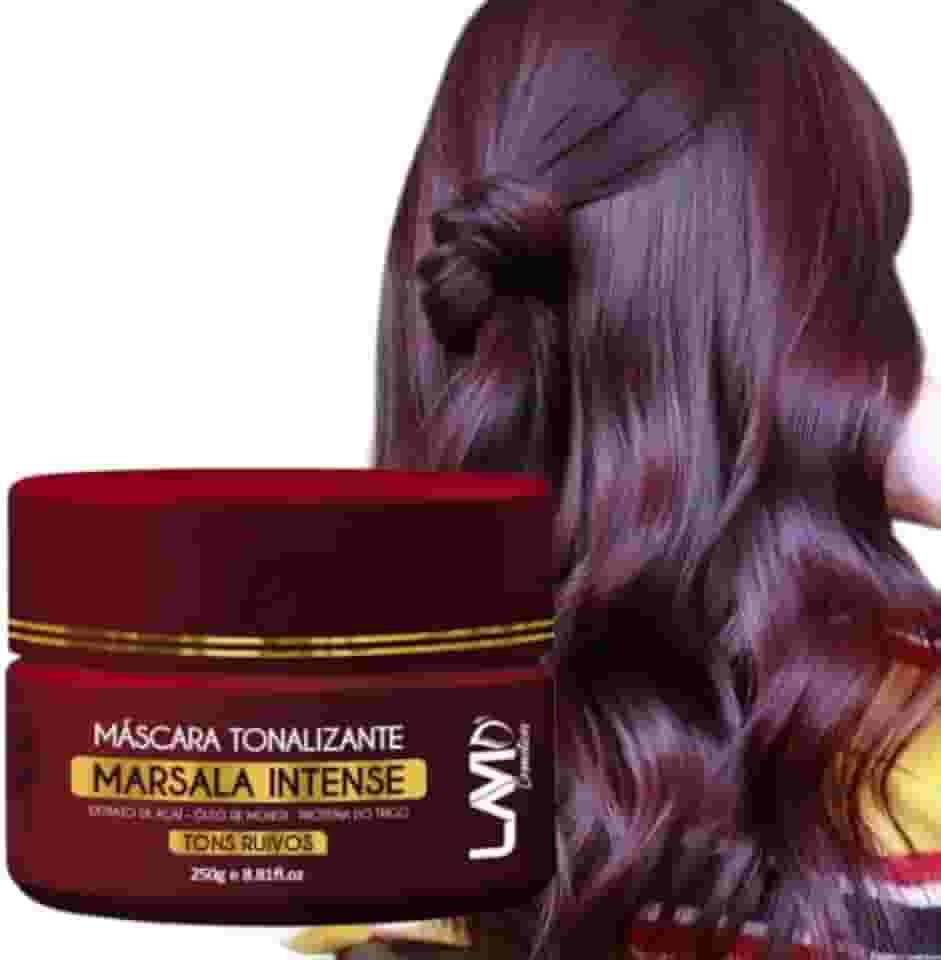 Tonalizante Marsala Para Cabelos Vermelhos Lavid 250g Máscara Tonalizante Tons Ruivo