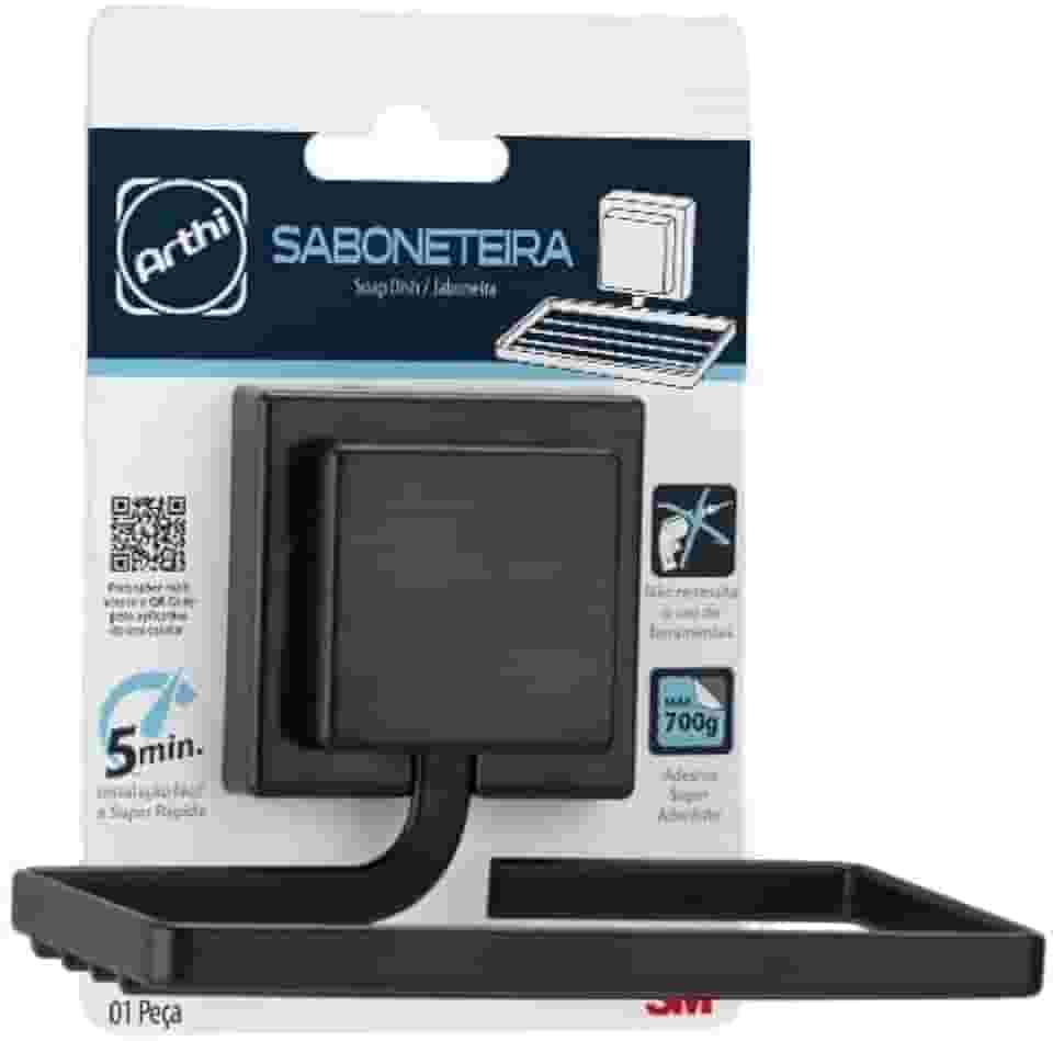 Saboneteira Piatina 3M | Design Moderno e Prático | Suporte para até 700g | Instalação Simples | Organização no Banheiro | Resistente e Durável | Versátil | Sabonete sempre à mão