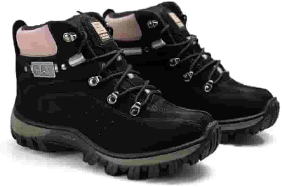 Bota Coturno Cat Adventure Couro Legítimo Palmilhas Gel