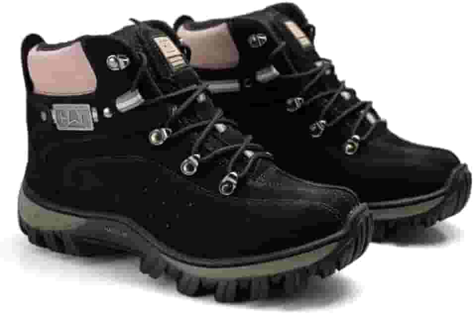 Bota Coturno Cat Adventure Couro Legítimo Palmilhas Gel