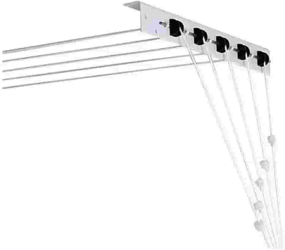 Varal de Parede 5 Cordas Independentes Teto Polimax 3,5m Aço