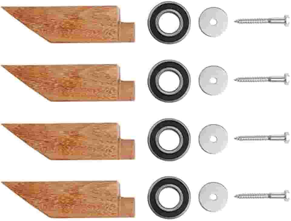 Kit De 4 Rolamentos E Eixos Completos P/Carrinho De Rolimã