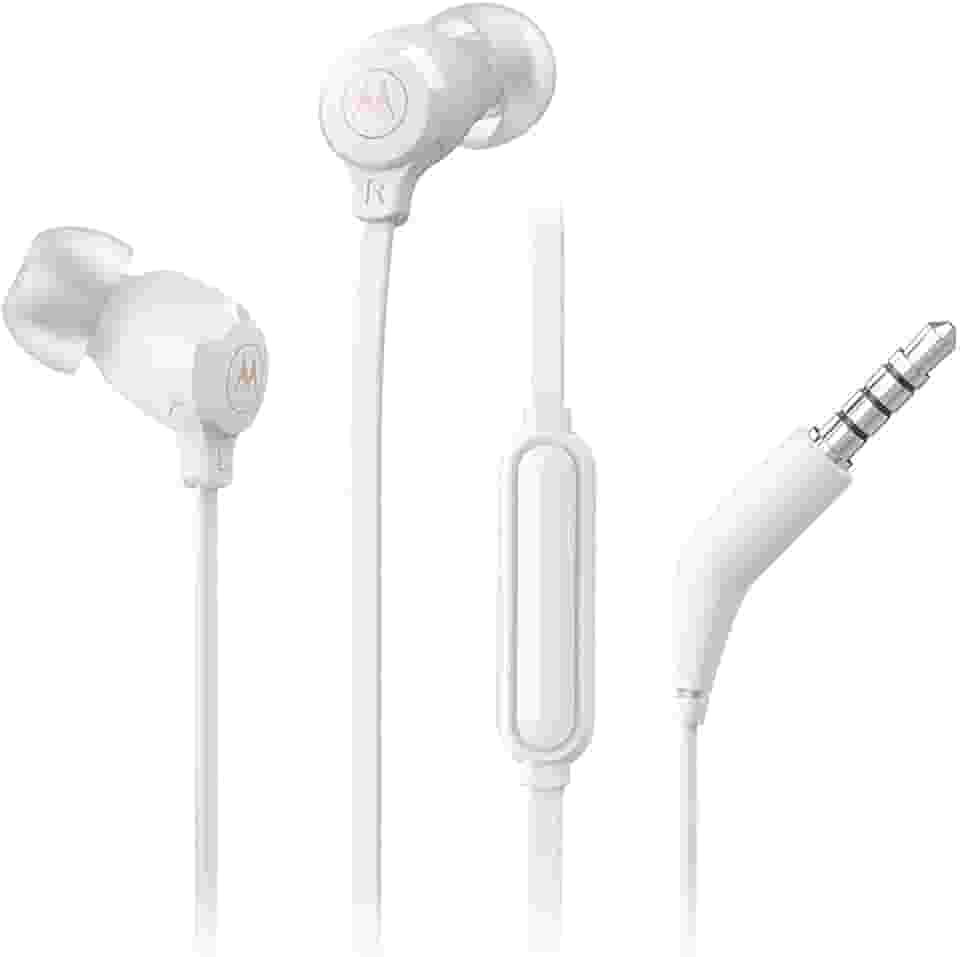 Motorola, Earbuds 3-S, Fone de Ouvido com Microfone, Branco