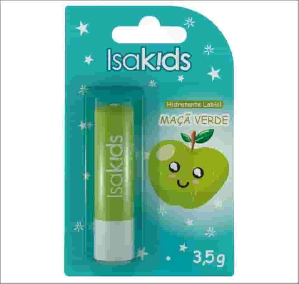 Hidratante Labial Infantil Maçã Verde (3,5g) | Testado dermatologicamente, livre de óleo mineral e cor suave | Uso diário e desliza fácil