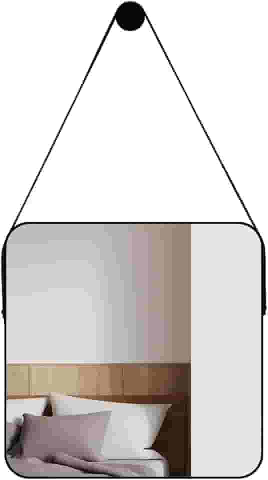 Espelho Decorativo Adnet Modelo Retangular Suspenso Grande 50cm Destaque Sua Decoração (Preto)