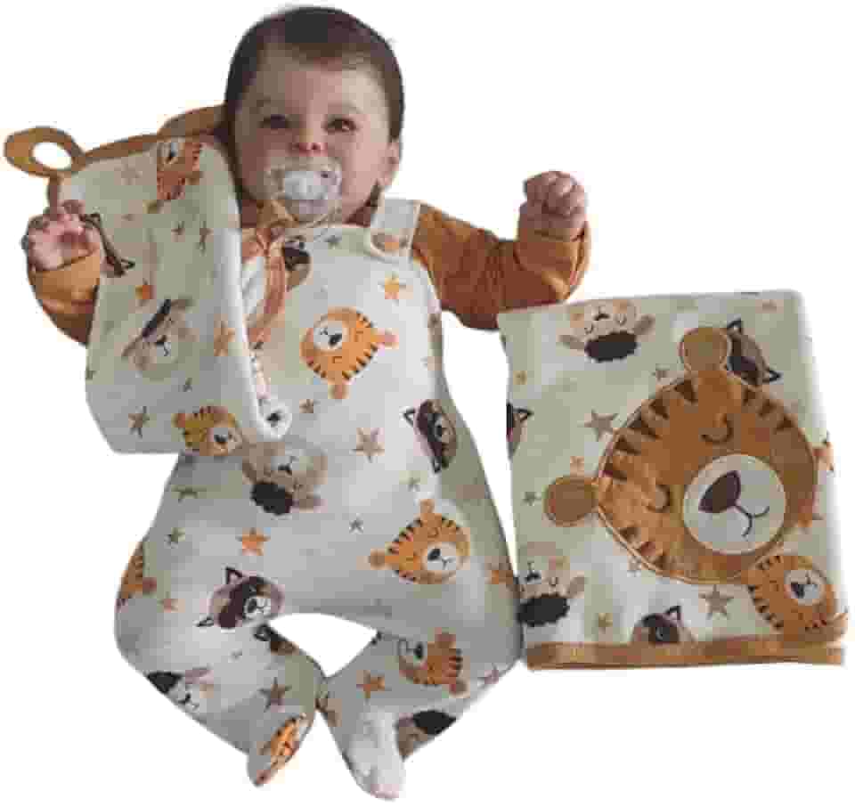 Saída de Maternidade Bebê Menino Kids Tigre Luigi Bege