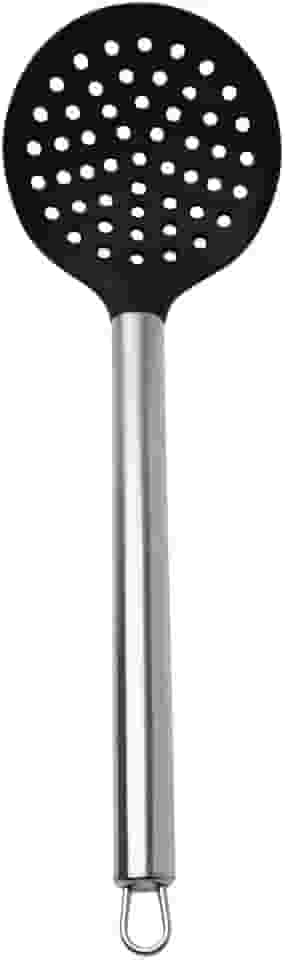 Mimo Style Escumadeira de Silicone e Cabo em Inox de Excelente Durabilidade, Belo Design, Suporta Temperaturas de Até 220ºC, Prática, Simples e Leve, Pesa Apenas 114 g e Facilita o Manuseio, ASA1303X