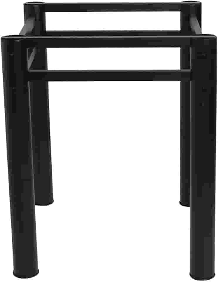 Base Quadrada Para Mesa Jantar Vidro Pedra Madeira 75x75cmb4 Cor:Preto