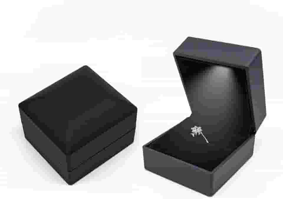 Caixa De Presente Colar Anel Com Pingente De LED de luxo, Caixa De Joias De Veludo Organizador Para Pedido De Casamento, Casamento, Aniversário, Dia Dos Namorados