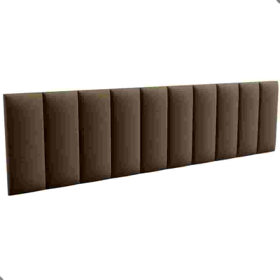 Cabeceira King Estofada Modulada Cabeceira para Cama King 2m (Marrom)