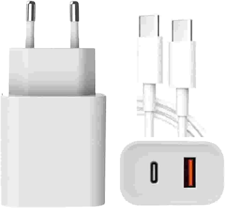 Carregador Universal Ultra Rápido/Turbo Duo, USB-C e USB-A, 40W, 9.1A, Cabo Tipo-C Compatível com Lightning, iOS, Tecnologia PD, Quick Charge 4.0