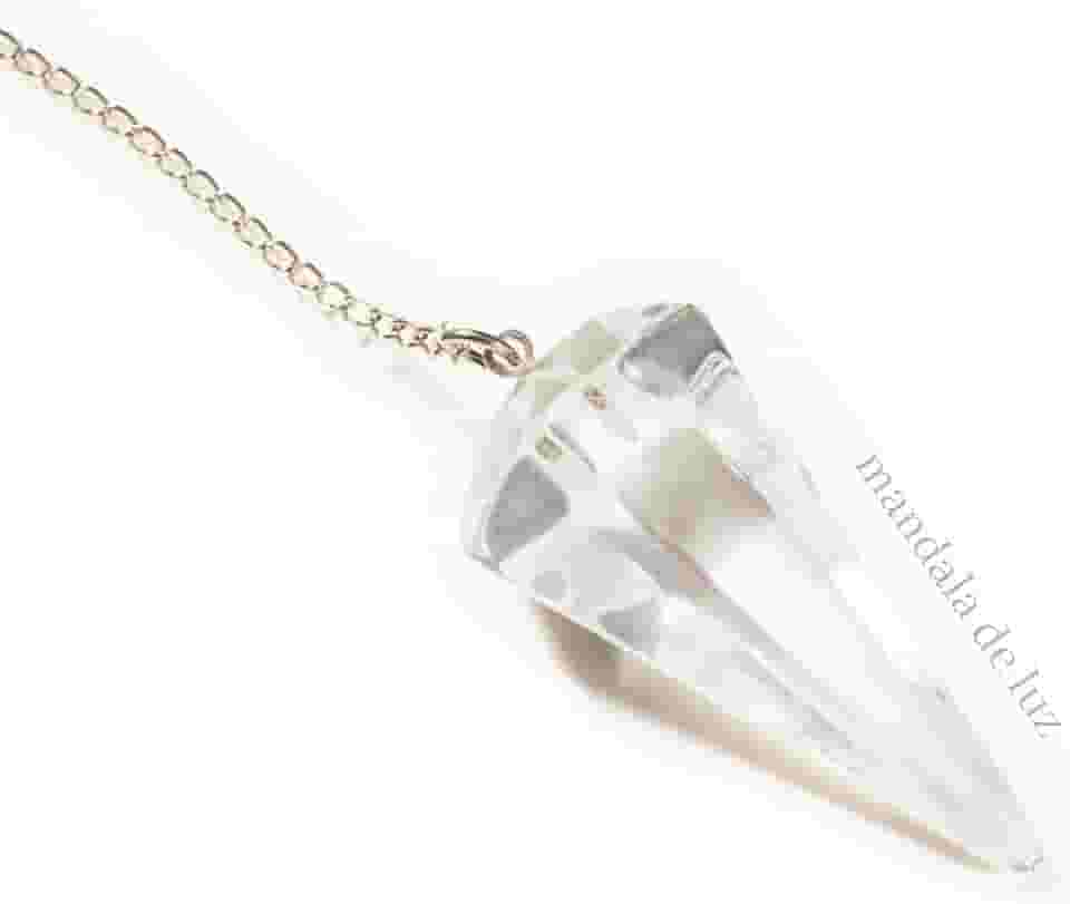 Pêndulo de Cristal de Quartzo Transparente Natural