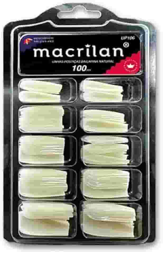 Kit de Unha Postiça (com 100 pçs) bailarina natural.TIPS Macrilan - UP106