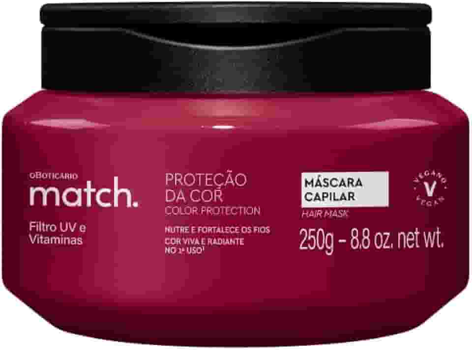 O BOTICARIO MATCH MÁSCARA CAPILAR PROTEÇÃO DA COR 250g