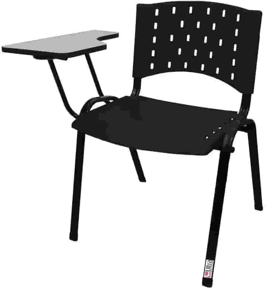 Cadeira Universitária Plástica Preta 10 Unidades - ULTRA Móveis