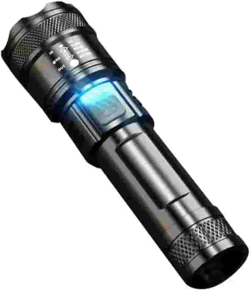 Lanterna Recarregável Led Cree Mais Forte Do Mundo Ultra Potente Á Prova D'Água Zoom Alto Brilho Resistente Agua Sitio Fazenda Acampamento