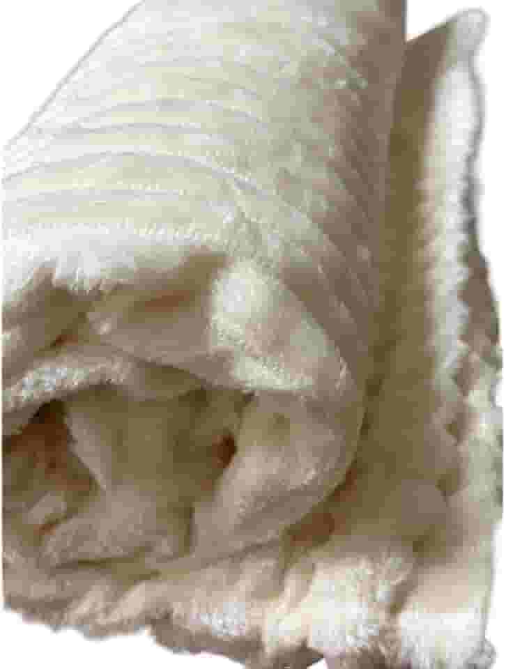 Manta Cobertor Canelada Casal Riscada Aveludada 2,00x1,80m (marfim)