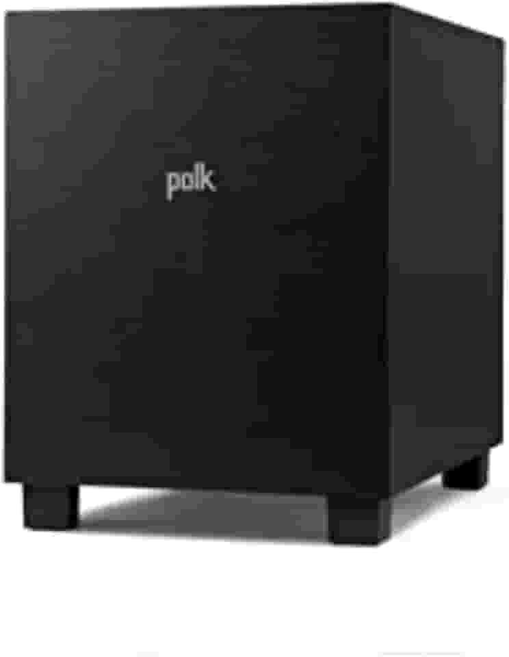 Polk Monitor XT10 Home Subwoofer, Woofer de graves profundos de 25,4 cm, amplificação Classe D de 100W, compatível com Dolby Atmos, Auro 3D e DTS:X, preto