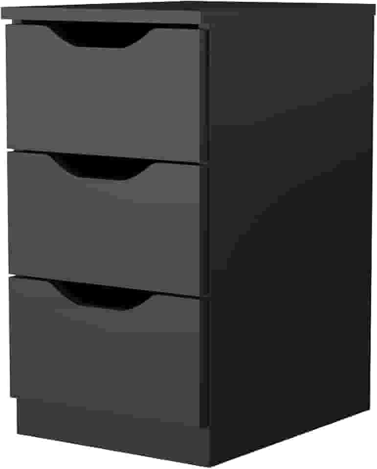 GAVETEIRO MULTIUSO COM 3 GAVETAS PRETO