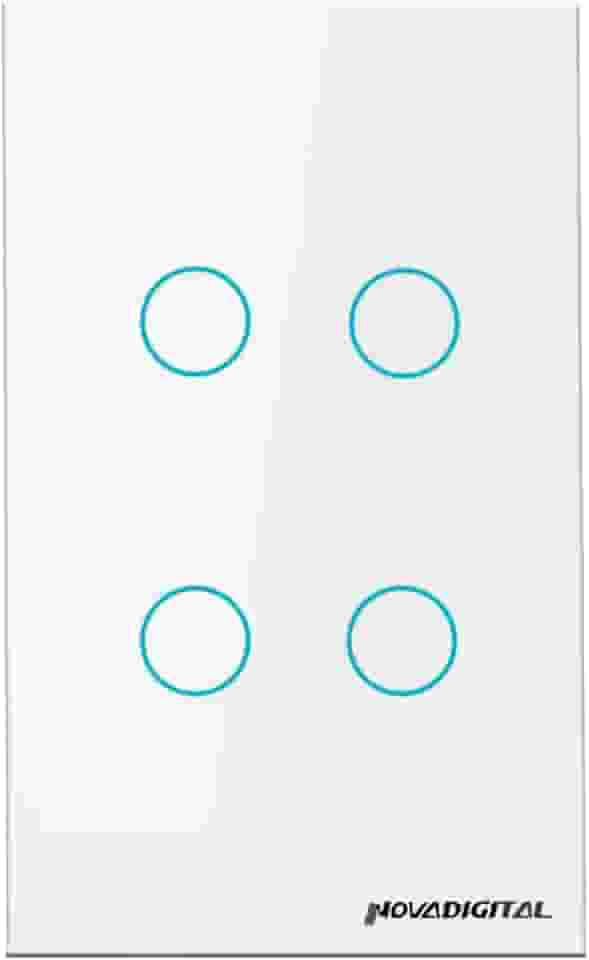Interruptor 4x2 Smart Wifi Inteligente Nova Digital 4 Botões Lite