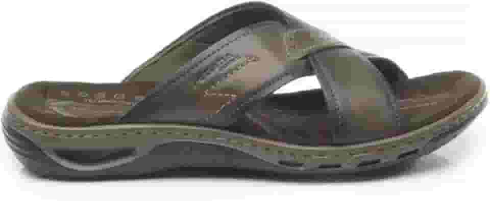 Chinelo Masculino Couro Preto Pegada 131661-06