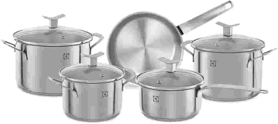 Conjunto de Panelas, 5 unidades, Aço Inoxidável, Electrolux