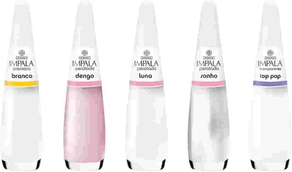 Kit C/5 Esmalte Impala Tons Para Francesinha 7,5ml