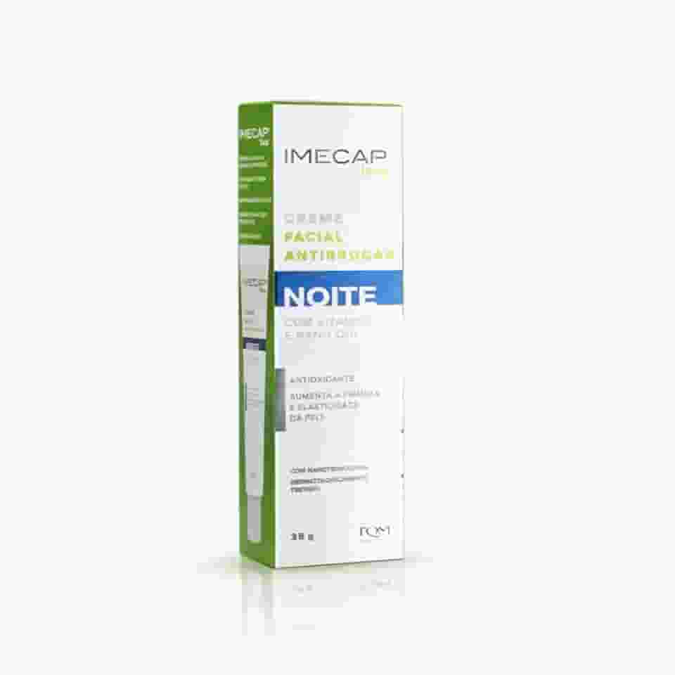 Imecap Face Noite 35g - Creme Antirrugas Clareador com Ácido Hialurônico + Q10